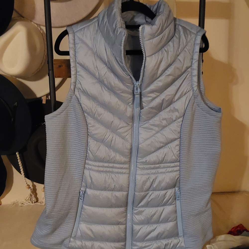 Maurices Light Blue Quilted Vest